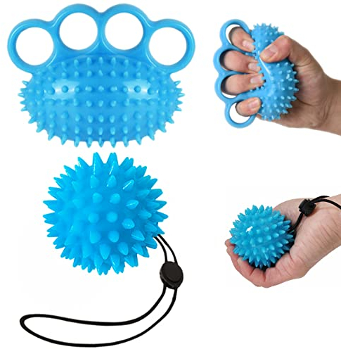 Suuwwn Handtrainer Fingertrainer,2 Pcs Stressball Erwachsene Griffkraft Trainer Antistressball Grip Trainer Massageball Hand Kräftigung von Hand Training Finger Training,Lindert Stress, Angstlinderung
