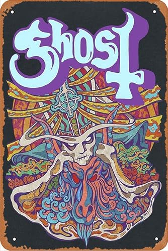 Band Ghost BC Plakette Poster Metall Blechschild 20,3 x 30,5 cm Vintage Retro Wanddekoration