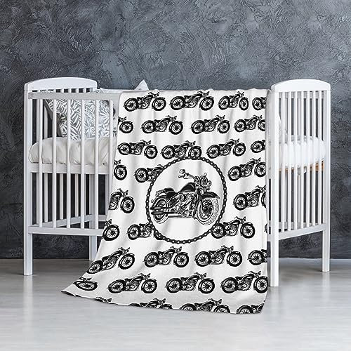 FJAUOQ Motorräder Dirt Bike Baby Decke Geschenke Super Soft Swaddle Neugeborenen Gemütlich Baby Empfangen Decke Kinderwagen Überwurf Decke 101,6 x 76,2 cm für Welpen