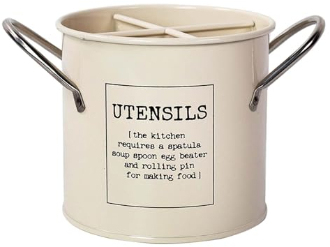 LOVIVER Cesta Porta Cubiertos, Porta Utensilios Multifuncional para Fiesta en La Mesa de La Cocina