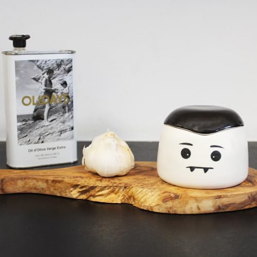Winkee - Vampir Knoblauch Röster & Aufbewahrungsbehälter I Ceramic Garlic Roaster I Grill Zubehör I Knoblauch Geschenk