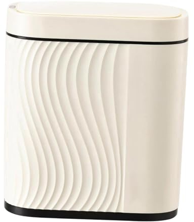 Poubelle Automatique Moderne pour La Maison et Le Bureau, beige