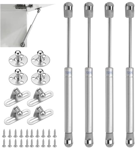 4 Stück Hydraulic Gasdruckfeder,120N/12KG Möbel Gasfeder Dämpfer,Gasdruckfeder Klappenbeschlag mit Schrauben,Gasdruckfedern für Klappen,Gasdruckdämpfer Möbel Gasfeder Dämpfer für Klappen Schranktür