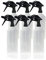 FILO Trigger Spray Bottles 6x 1L Chemical Resistant Black - Heavy Duty Garden & Car Cleaning Set |Reusable, Barber & Plant Mist Spritzer for Detailing, Gardening, Plastic Handheld