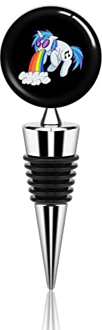Rainbow Vomiting Unicorn Alloy Wine Stopper With Grip Top Tapered Leak Proof Bottle Stoppers For Home Bar Party