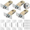 JIZZU 4 Pack Tubular Latch, 45mm Door Latches for Internal Door with Polished Plate & Screws Compatible with Various Door Lock Handles, Silent and Pry-Resistant