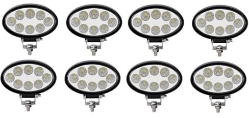 Generico 8 Pezzi LED Luce 24W Faro Da Lavoro Ovale Faro Barca Camion Lavoro Faretto 138 * 85mm 12V 24V 24W 2280Lmn