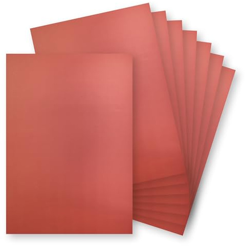 Springboard Spiegelfolie, A4, matt, 230 g/m² Karton für Kartenherstellung, Spiegelfolien-Karton, kompatibel mit Stanzmaschinen, glitzerndes Bastelbedarf, Roségold, 10 Stück