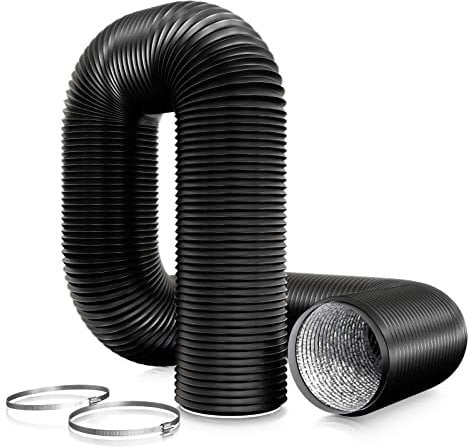 Aygrochy Manguera de ventilación de PVC de 150 mm, tubo de aluminio de 6 metros, manguera de ventilación de aluminio para campana extractora, ventilador de tubo