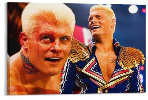 Professionelles Poster, Motiv: Wrestler Cody Rhodes, cooles Poster, Gemälde, Leinwand, Wandkunst, Wohnzimmer, Poster, Gemälde, 60 x 90 cm