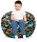 Kids Bean Bag Chair-Cover Only-Large Stuffed Animal Storage Bean Bag for Boys Girls Indoor Outdoor (No Filling),Dinosaur Black