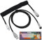 gaubss Mechanical Coiled Keyboard Cable 1.5m, USB To Type-C with Detachable Aviator Connector, Double-Sleeved Metal Aviator Cable for Gaming Mechanical Keyboard (Black)