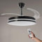 M mimotec - Ventilador de Techo con luz Led Black Count, Mando a Distancia, Motor DC, 6 velocidades, Silencioso, Aspas retráctiles, función verano-invierno, temporizador, CCT