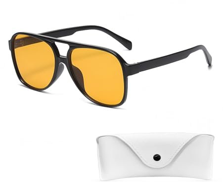 HAGOT Retro Square Sonnenbrille, Jahre Vintage Trendy Brille, Damen Herren 70er Klassisch, UV400-Schutz Sunglasses, für Fahrten, Reisen & Outdoor Aktivitäten