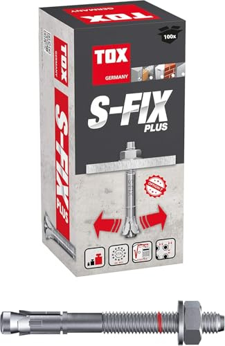 TOX Bolzenanker M S-Fix Plus M8 x 75/5+18 mm 100 Stück 04210107 Verzinkt