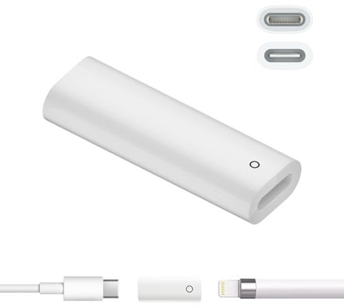 Adattatore per Apple Pencil 1ª Generazione, USB-C Apple Pen Connector Compatibile con iPad 10 e iPad A16 2025, Connettore per Ricarica e Accoppiamento Bluetooth, Adattatore USB C a iPencil