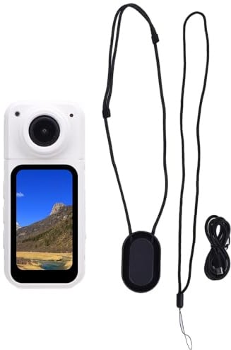 GOWENIC 2.7K Körper Kamera, Daumen Größe Wearable Action Recording Body Cam 1,47 in Bildschirm APP Vorschau 180 ° Drehobjektiv Sport Kamera für Reisen Angeln Haustier Walking Outdoor