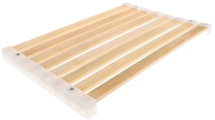 Happyyami Coussin de Sauna natte de Salle de Bain en Bambou Tapis de Coussin Lombaire pour saunas Tapis de Sauna Tapis de Bain en Bois Lattes de Bambou Plastique Beige