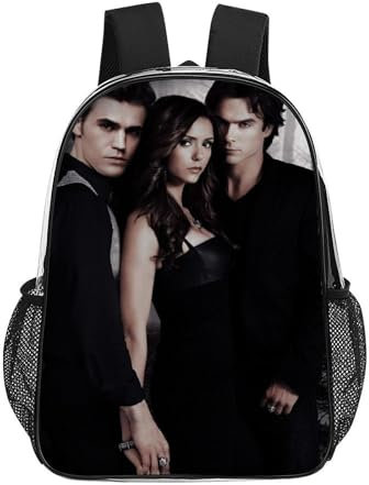 ILWVWVHK The Vampire diaries Backpack Chic PVC Clear Swim Bag Transparent Waterproof School Rucksack for Boys Girls Kids