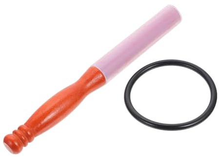 Klangschalenschlägel 1 Satz, Holzstab mit Gummikopf, Braun | Singing Bowl, Glatte Oberfläche, Fein Poliert, Praktisches Zubehör, Klarer und Süßer Ton