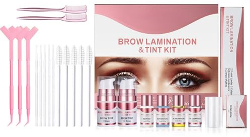 Augenbrauen Lifting Set,Wimpernlifting Set,Natürliche Lash LiftingSet,Brow LiftingSet für Zuhause,DIY Brow Lamination Kit,Lange andauernd,Vollere & Dichtere 3D-Augenbrauen,Einfache Anwendung