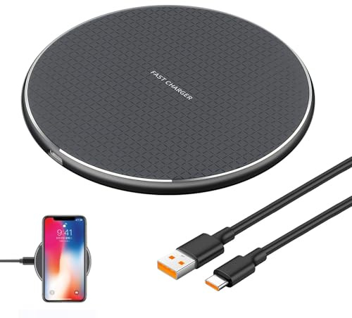 35W Fast Wireless Charger Pad, Wireless Charging Pad USB C, Qi Wireless Charger Pad 20W for iPhone 16/15/14/13/12/11/XS/X/8, Galaxy S24/S23/S22/S21/Note, AirPods, Galaxy Buds