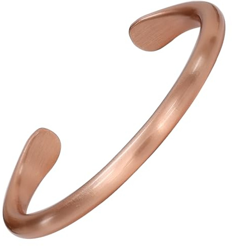 MagEnergy Bracelet Cuivre Pur 99,99% Mixte Homme Femme,Adapté Pour Offrir | Bracelet En Cuivre Pur 100% Femme, Jonc Ouvert Totalement Ajustable