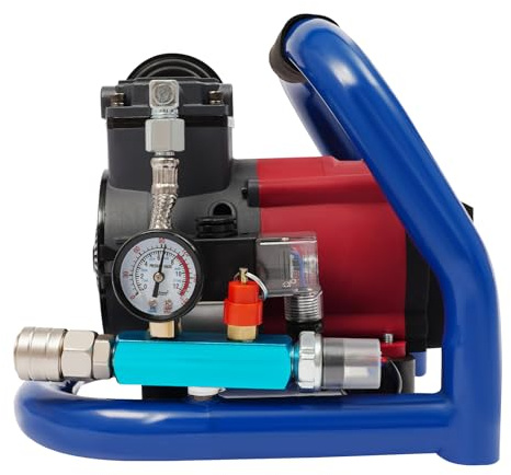 Compressore ad aria compressa a batteria, compressore d'aria portatile, 2800 giri/min, compressore silenzioso, 7 bar, 350 W, senza olio, con serbatoio da 1,5 l, gonfiaggio rapido