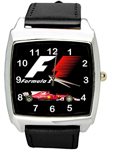 TAPORT Herren Uhr Analog Quarzwerk mit Leder Armband Sport Quadrat Schwarz