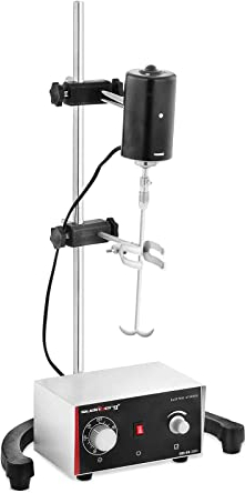 Steinberg Systems Laborrührer Elektrisch SBS-ER-3000 (100 W, 3.400 U/min, Volumen 100–5.000 ml, Timer 120 min, inkl. Rührstab aus Edelstahl)