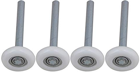 Yibuy 4 x beige versiegelte kugelgelagerte Nylon-Garagenrollen mit 115-mm-Vorbau