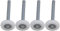 Yibuy 4 x beige versiegelte kugelgelagerte Nylon-Garagenrollen mit 115-mm-Vorbau