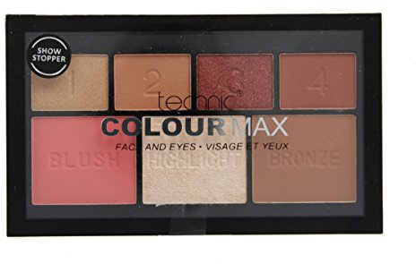 Technic Colour Max Face and Eyeshadow Palette Bronzer Highlighters-Show Stopper