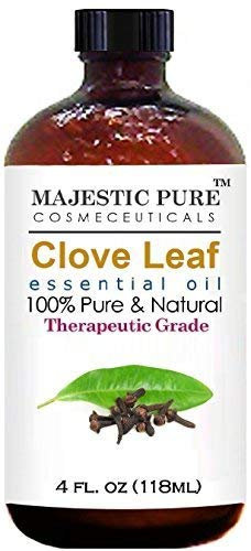 MAJESTIC PURE Clove Essential Oil | 100% Pure and Natural Oil | Premium Grade Essential Oils for Hair Care, Home Diffusers, Skin, Aromatherapy, Massage and Humidifiers | 118 ml