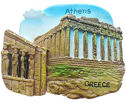 3D Athens Greece Souvenir fridge magnet,Home & kitchen decoration magnetic sticker Greece refrigerator magnet travel souvenir gift