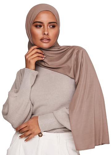 Voile Chic Jersey Kopftuch Damen Hijab - Premium Hijab Kopftuch aus Stretchstoff – Islamische Kopfbedeckung, Schals & Tücher für Damen