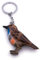 H-Customs Blaukehlchen Vogel Blau Holz Edel Handmade Schlüsselanhänger Anhänger