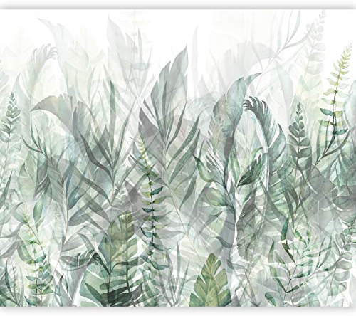 murando - Vlies Fototapete grüne Blätter 350x256cm Pflanzen Motiv Tapete Wandtapete XXL Moderne Wanddeko Design Mustertapete Wand Dekoration Wohnzimmer Schlafzimmer Büro Flur Efeu Natur Floral Muster