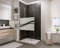 Schulte paroi de douche fixe à l’italienne 120 x 200 cm, aspect chromé, 122 cm barre de stabilisation incluse, verre de sécurité antical 6 mm décor Liane, plage de réglage 118.-120.0 sur receveur