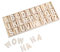 kuaetily Holzbuchstaben Set, 156 Stück Buchstaben Bausteine aus Holz, Großbuchstaben Lernspielzeug, Hölzerne Buchstaben für Lernen Deko Kindererziehung Kunsthandwerk DIY