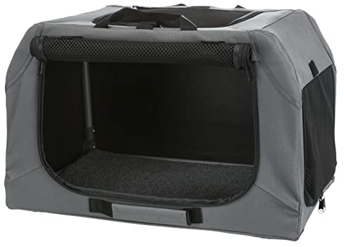 Trixie soft kennel easy reisbench grijs (71X51X49
