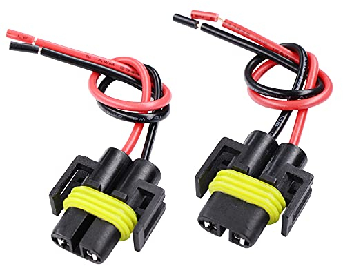 HUIQIAODS H11 H8 881 880 Keramik Kabelbaum Weiblicher Adapter Buchsenstecker für Nebelscheinwerfer Scheinwerfer (H11 H8 Weiblich)