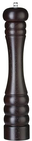 HENDI Pfeffermühle, Pfefferstreuer, mit Edelstahl-Mahlwerk, einstellbar, 60x(H)315mm, Holz dunkel