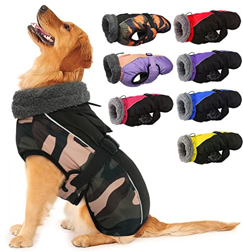 IECOii Cappotti e giubbotti per cani,Cappotto invernale per cani impermeabile giubbotto cane calda Giacca per cani antivento Abbigliamento per cani Completo per cani di taglia piccola di taglia media