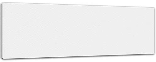 Leinwand in weiß, bemalbare Premiumqualität, aufgespannt auf Galerie Keilrahmen - Echtholz - 30x90 cm - 360g/m² - fertig gerahmt, 6 Farben verfügbar