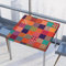 Buffalo Tischdecke aus Polyester, kariert, bunt, kariert, quadratisch, mit elastischen Kanten, für Küche, Esstisch, Dekoration, 116,8 x 116,8 cm
