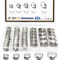 ZIPCCI Hose Clamp Assortment, 45 Pack Stainless Steel Hose Clamps Kit Worm Gear Fuel Line Pipe Clamps (1/4 in to 1-1/8 in)