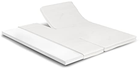 Meisterschlaf Split Kaltschaum Topper 180x210 cm (BxL) - Tencel 3D - Mittel - Höhe 7 cm - OEKOTEX - RG 45 kg/m³ - Made in Germany