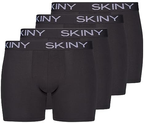 Skiny - Cotton - Long Short/Pant - 4er Pack (M Schwarz)