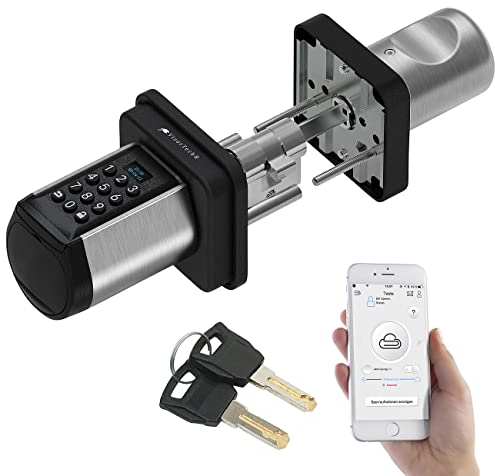 VisorTech Türschloss Zahlencode: Elektronischer Tür-Schließzylinder, Code, Versandrückläufer (Türschloss mit Zahlenkombination, Smart-Lock, Elektronisches)